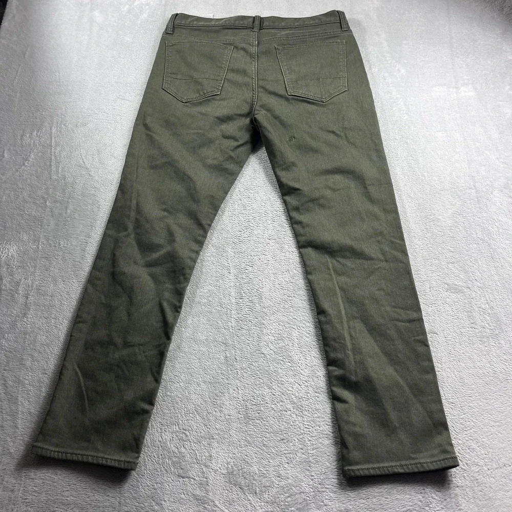 Banana Republic Travel Jean Mens 32x30 Slim Fit Olive Green 5-Pocket Pants